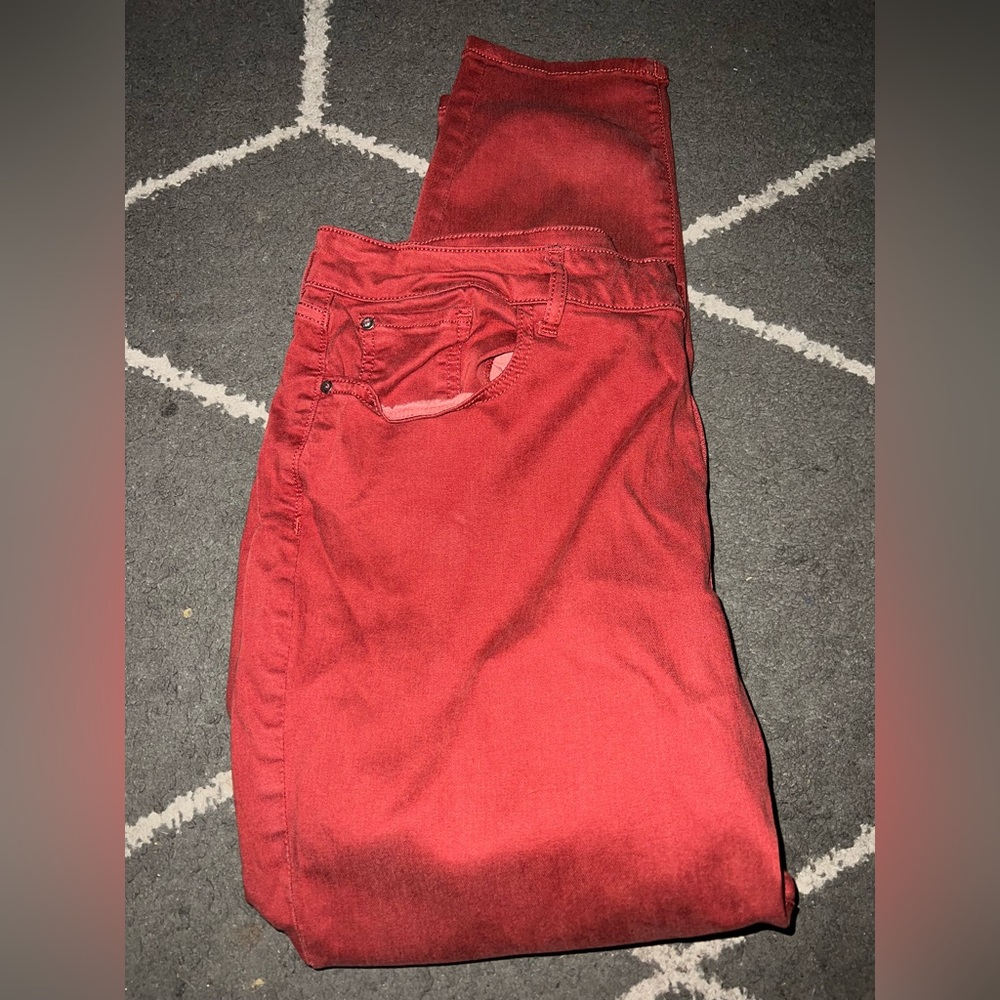 WARP + WEFT JFK New York City Skinny Jeans in Barn Red Size 20